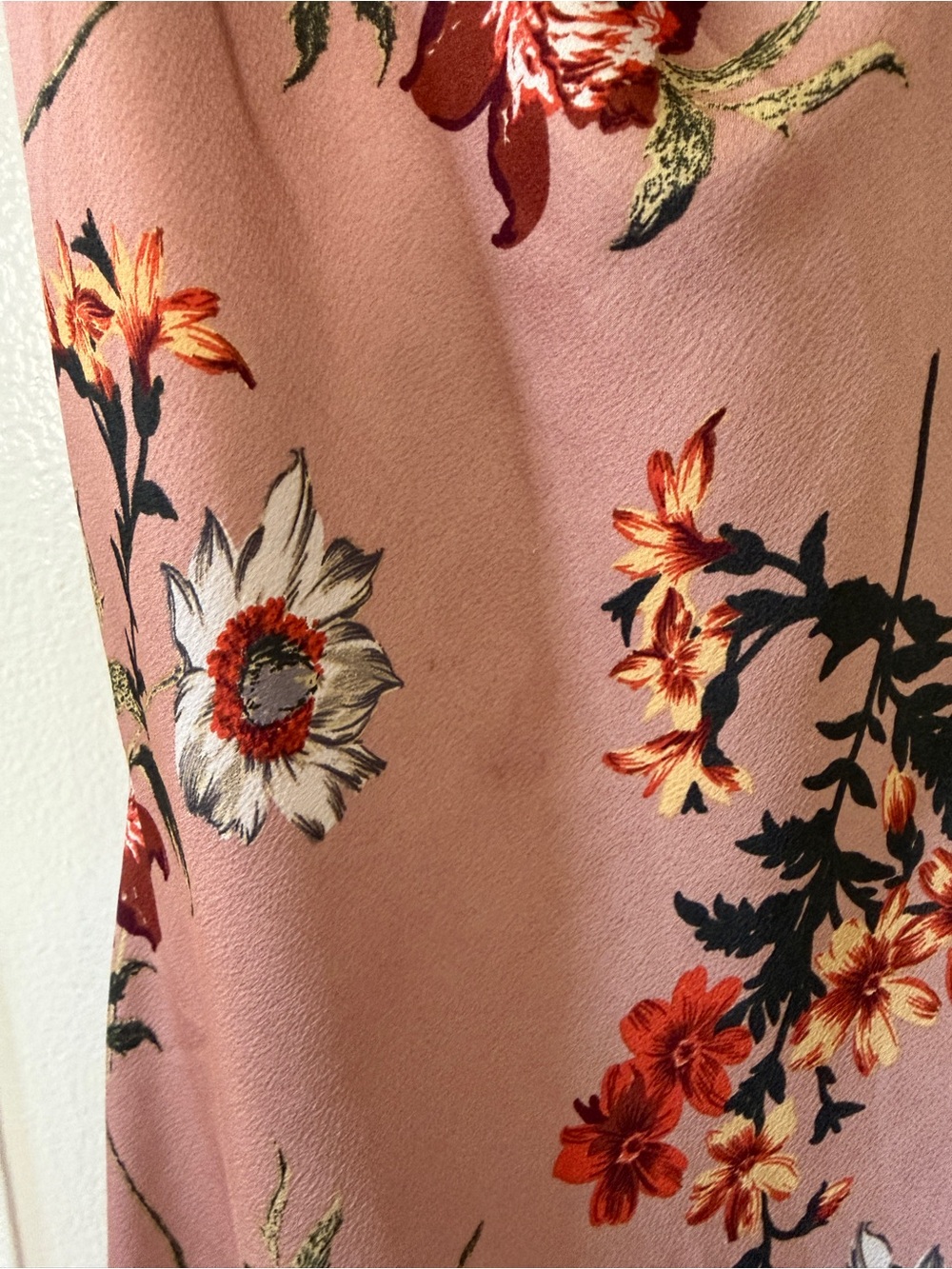 Astr Floral Cowl Neck Midi Dress in Rose - Picture 7 of 8